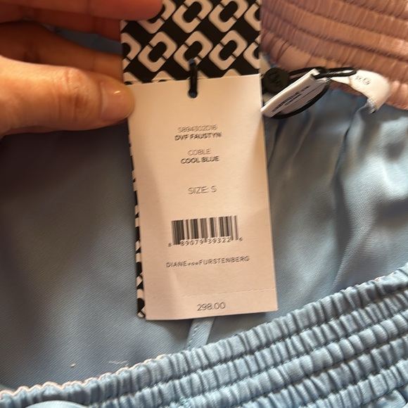 DVF Faustyn Cool Blue Silk Pajama Pants - Picture 5 of 8